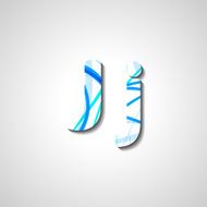 Colorful letter alphabet N247