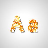 Colorful letter alphabet N248