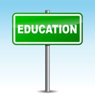 Vector education signpost