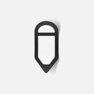 realistic design element pencil N11