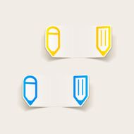 realistic design element pencil N13