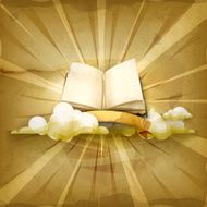 Open book old style background