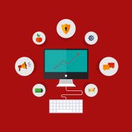 Vector modern flat icons set N2