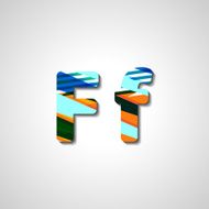 Colorful letter alphabet N252