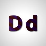 Colorful letter alphabet N254