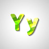 Colorful letter alphabet N257