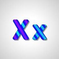 Colorful letter alphabet N258