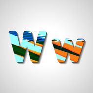 Colorful letter alphabet N259