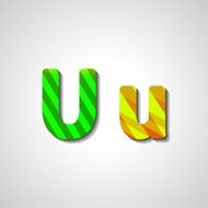 Colorful letter alphabet N261