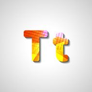 Colorful letter alphabet N262