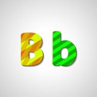 Colorful letter alphabet N263