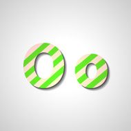 Colorful letter alphabet N268