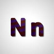 Colorful letter alphabet N269