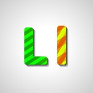 Colorful letter alphabet N271