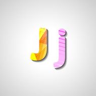 Colorful letter alphabet N273