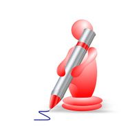3D Character Writing with a Big Pen