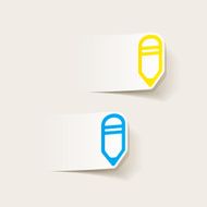 realistic design element pencil N20