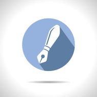 Vector fountain pen icon Eps10 N9