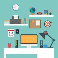 Vector Flat Office workstation N2
