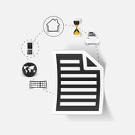 Set of sticker design Agenda concept