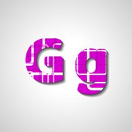 Colorful letter alphabet N277