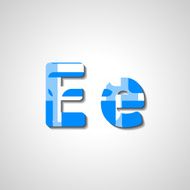Colorful letter alphabet N279