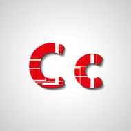 Colorful letter alphabet N281