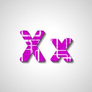 Colorful letter alphabet N284