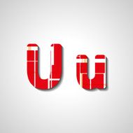 Colorful letter alphabet N287
