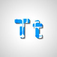 Colorful letter alphabet N288