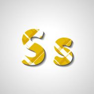 Colorful letter alphabet N290