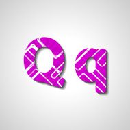 Colorful letter alphabet N292