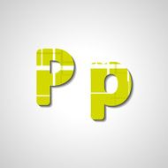 Colorful letter alphabet N293