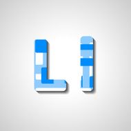 Colorful letter alphabet N297