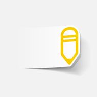 realistic design element pencil N28