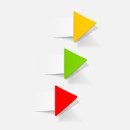 realistic design element arrow N3