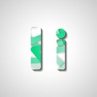 Colorful letter alphabet N301