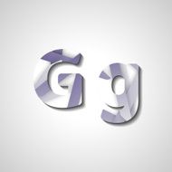 Colorful letter alphabet N303