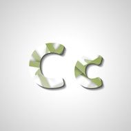 Colorful letter alphabet N307