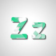 Colorful letter alphabet N308