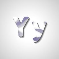 Colorful letter alphabet N309