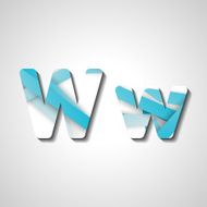 Colorful letter alphabet N311