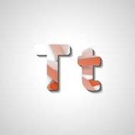 Colorful letter alphabet N314