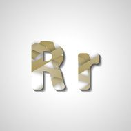 Colorful letter alphabet N317