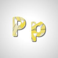 Colorful letter alphabet N319