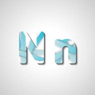 Colorful letter alphabet N321