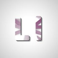 Colorful letter alphabet N323