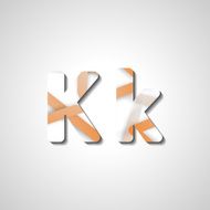 Colorful letter alphabet N324