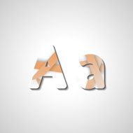 Colorful letter alphabet N326