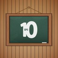 Realistic blackboard on wooden background N4